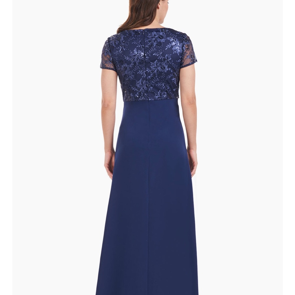 JS Collection Formal sparkle bow Gown – Navy Size 4 NWT - Picture 2 of 8